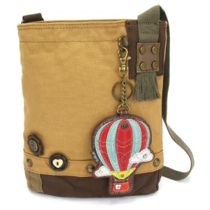 Patch Crossbody - Hot Air Balloon - brown