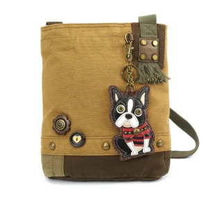 Patch Crossbody - Boston Terrier - brown