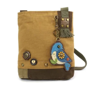 Patch Crossbody - Blue Bird - brown