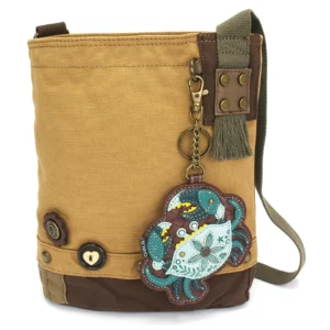 Patch Crossbody - Crab - teal - brown