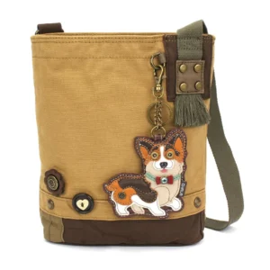 Patch Crossbody - Cardigan Corgi - brown