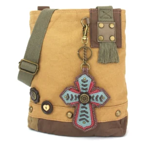 Patch Crossbody - Chevron Cross - brown