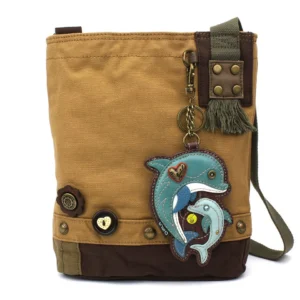 Patch Crossbody - Dolphin - brown