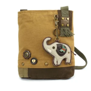 Patch Crossbody - Gray Elephant - brown