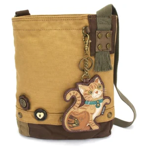 Patch Crossbody - Tabby Cat - orange - brown