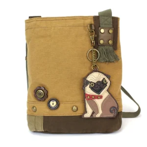 Patch Crossbody - Pug - brown