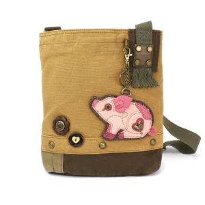Patch Crossbody - Pig - brown