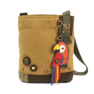 Patch Crossbody - Red Parrot - brown