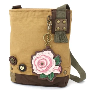 Patch Crossbody - Rose A - pink - brown