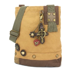 Patch Crossbody - Metal Charming Cross - brown