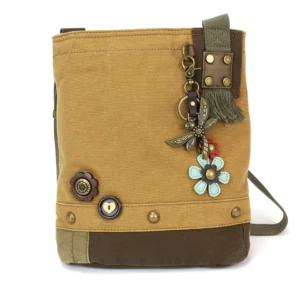 Patch Crossbody - Metal Charming Dragonfly - brown
