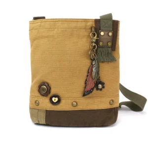 Patch Crossbody - Metal Charming Feather - brown