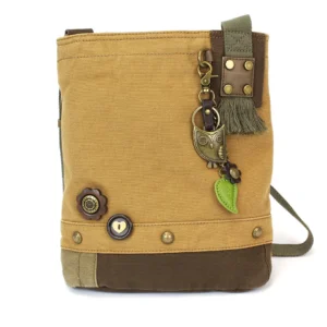 Patch Crossbody - Metal Charming Owl - brown