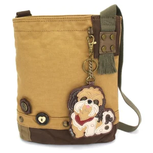 Patch Crossbody - Shih Tzu - brown - brown
