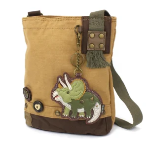 Patch Crossbody - Triceratops - brown