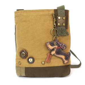 Patch Crossbody - Wiener Dog - brown