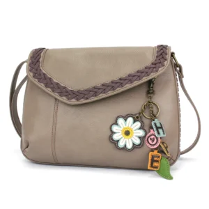 Braided Boho Crossbody - Charming Charms Daisy+HOPE - warm gray