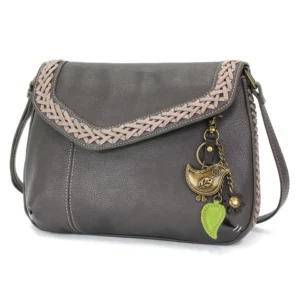 Braided Boho Crossbody - Metal Charming Anchor - ink