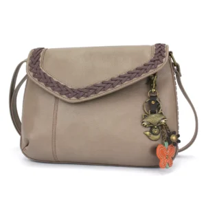 Braided Boho Crossbody - Metal Charming Fox - warm gray