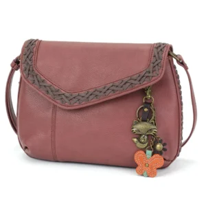 Braided Boho Crossbody - Metal Charming Fox - berry