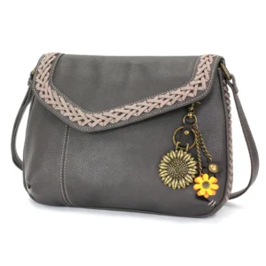 Braided Boho Crossbody - Metal Charming Sunflower - ink