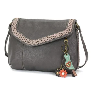 Braided Boho Crossbody - Mini Keychain Bird - ink