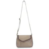 Braided Boho Crossbody - Metal Charming Feather - warm gray - Image 4