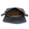 Braided Boho Crossbody - Metal Charming Feather - navy - Image 6