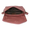 Braided Boho Crossbody - Metal Charming Cross - berry - Image 4