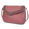Braided Boho Crossbody - Metal Charming Cross - berry - Image 2