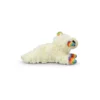 a white stuffed animal with a rainbow on its nose
