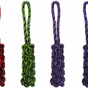 a set of four different colored ropes