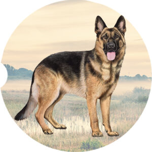 GERMAN SHEPHERD STANDING CAR COASTERS