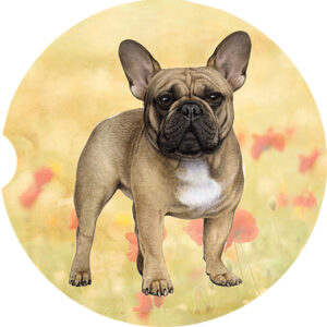 FRENCH BULLDOG FAWN STANDING CAR COASTERS