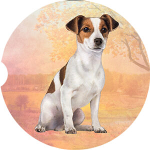 JACK RUSSELL SITTING CAR COASTERS