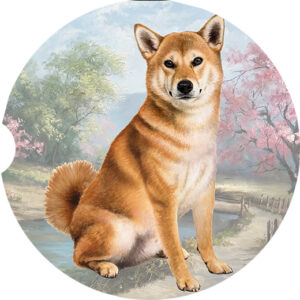 SHIBA INU SITTING CAR COASTERS