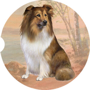 SHELTIE CAR COASTERS