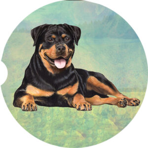 ROTTWEILER LAYING CAR COASTERS