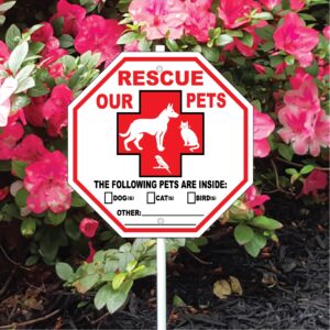 Garden Sign - Pet Rescue Sign - Straight Header
