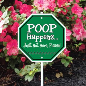 Garden Sign - POOP HAPPENS
