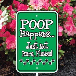 MINI-GARDEN SIGNS (POOP HAPPENS)