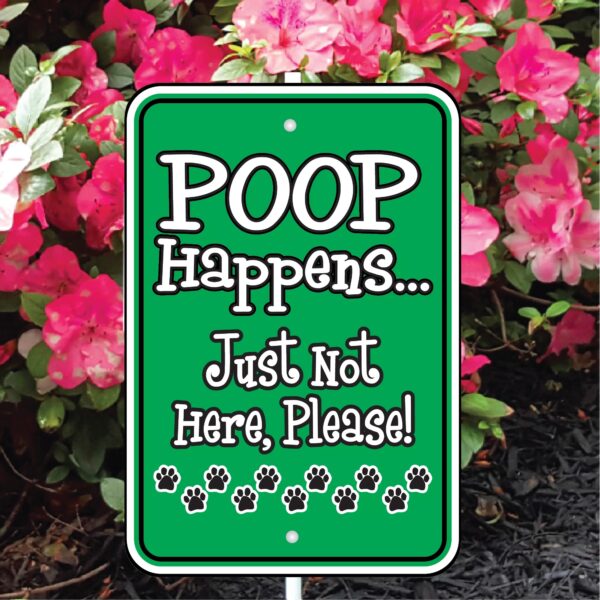 MINI-GARDEN SIGNS (POOP HAPPENS)