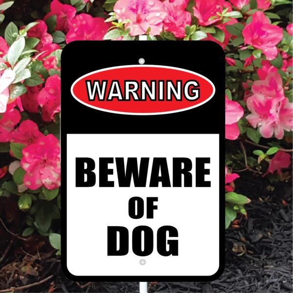 MINI-GARDEN SIGNS (BEWARE OF DOG)