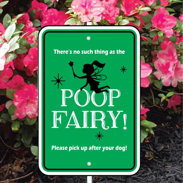 MINI-GARDEN SIGNS (POOP FAIRY GREEN)
