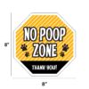 Garden Sign - NO POOP * Yellow - Image 2