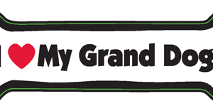 I LOVE MY GRAND DOGS - BONE MAGNET