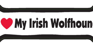 I LOVE MY IRISH WOLFHOUND - BONE MAGNET
