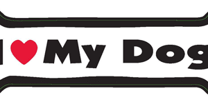 I LOVE MY DOG - BONE MAGNET