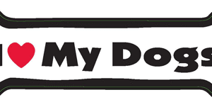 I LOVE MY DOGS - BONE MAGNET