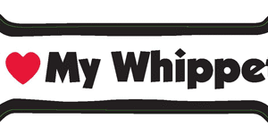 I LOVE MY WHIPPET - BONE MAGNET